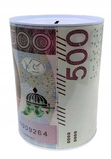 Skarbonka metalowa na pieniądze puszka xxl duża Skarbonka metalowa na pieniądze puszka xxl duża