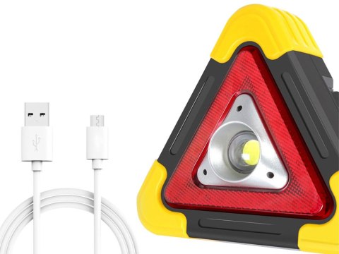 Trójkąt ostrzegawczy led latarka lampka power bank Trójkąt ostrzegawczy led latarka lampka power bank