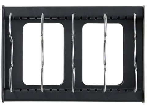 Stojak organizer na patelnie garnki rozsuwany Stojak organizer na patelnie garnki rozsuwany