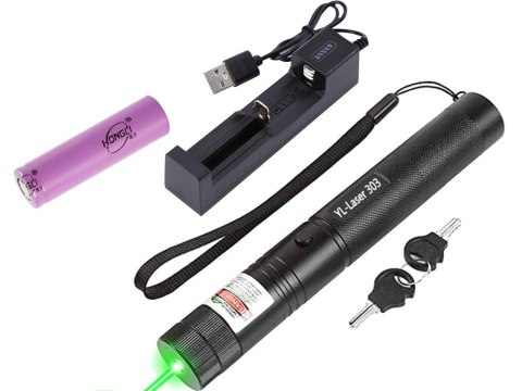 Wskaźnik laserowy laser zielony punktowy mocny Wskaźnik laserowy laser zielony punktowy mocny