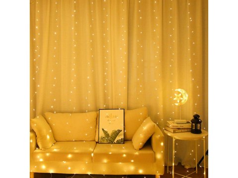 Kurtyna mikro 300 led druciki 3x3 wiszące lampki Kurtyna mikro 300 led druciki 3x3 wiszące lampki