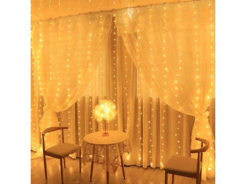 Kurtyna mikro 300 led druciki 3x3 wiszące lampki Kurtyna mikro 300 led druciki 3x3 wiszące lampki