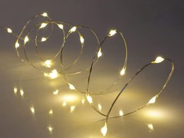 Lampki druciki 100 led na baterie 10m ciepła barwa