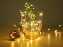 Lampki druciki 100 led na baterie 10m ciepła barwa