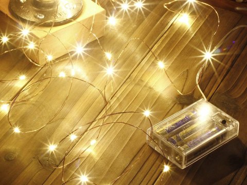 Lampki druciki 100 led na baterie 10m ciepła barwa Lampki druciki 100 led na baterie 10m ciepła barwa