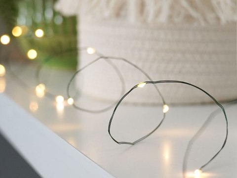 Lampki druciki 100 led na baterie 10m ciepła barwa Lampki druciki 100 led na baterie 10m ciepła barwa
