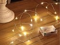 Lampki druciki 100 led na baterie 10m ciepła barwa