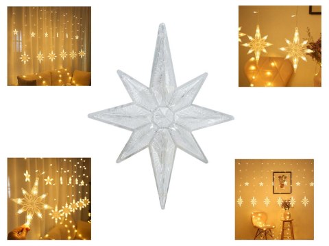Lampki girlanda gwiazdki kurtyna świetlna 138 led Lampki girlanda gwiazdki kurtyna świetlna 138 led