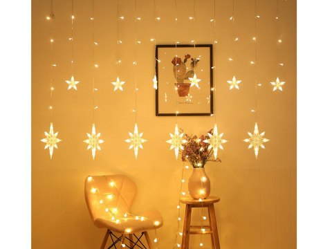 Lampki girlanda gwiazdki kurtyna świetlna 138 led Lampki girlanda gwiazdki kurtyna świetlna 138 led