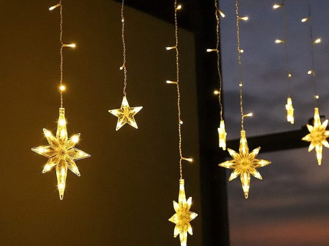 Lampki girlanda gwiazdki kurtyna świetlna 138 led Lampki girlanda gwiazdki kurtyna świetlna 138 led