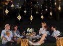 Lampki girlanda gwiazdki kurtyna świetlna 138 led