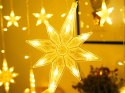 Lampki girlanda gwiazdki kurtyna świetlna 138 led