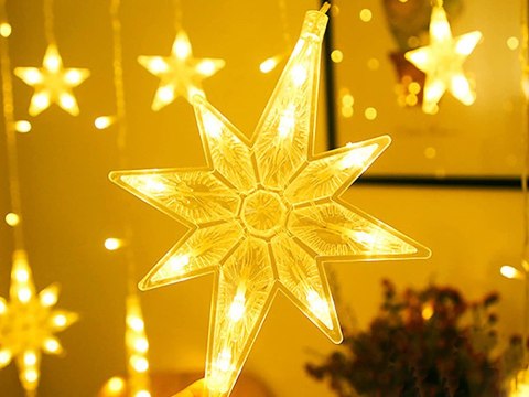 Lampki girlanda gwiazdki kurtyna świetlna 138 led Lampki girlanda gwiazdki kurtyna świetlna 138 led