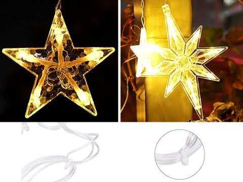 Lampki girlanda gwiazdki kurtyna świetlna 138 led Lampki girlanda gwiazdki kurtyna świetlna 138 led