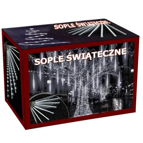 Lampki sople meteory led padający śnieg 50cm ip44 Lampki sople meteory led padający śnieg 50cm ip44