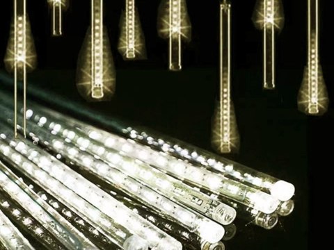 Lampki sople meteory led padający śnieg 50cm ip44 Lampki sople meteory led padający śnieg 50cm ip44