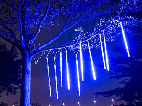 Lampki sople meteory led padający śnieg 50cm ip44 Lampki sople meteory led padający śnieg 50cm ip44