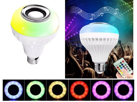 Żarówka kolorowa led rgb głośnik bluetooth pilot Żarówka kolorowa led rgb głośnik bluetooth pilot