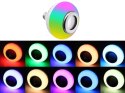 Żarówka kolorowa led rgb głośnik bluetooth pilot