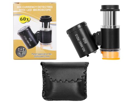 Mikroskop kieszonkowy lupa jubilerska 2 led uv Mikroskop kieszonkowy lupa jubilerska 2 led uv
