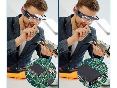 Okulary powiększające podświetlenie led lupa 4,5x Okulary powiększające podświetlenie led lupa 4,5x