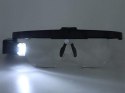 Okulary powiększające podświetlenie led lupa 4,5x