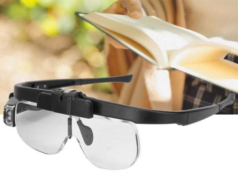 Okulary powiększające podświetlenie led lupa 4,5x Okulary powiększające podświetlenie led lupa 4,5x