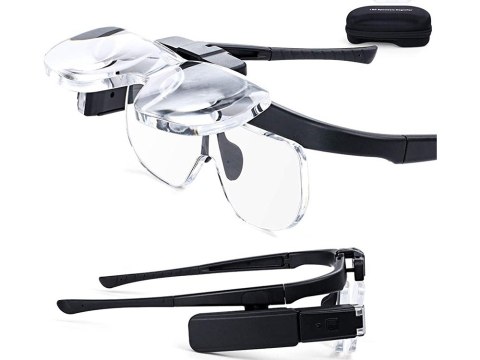 Okulary powiększające podświetlenie led lupa 4,5x Okulary powiększające podświetlenie led lupa 4,5x