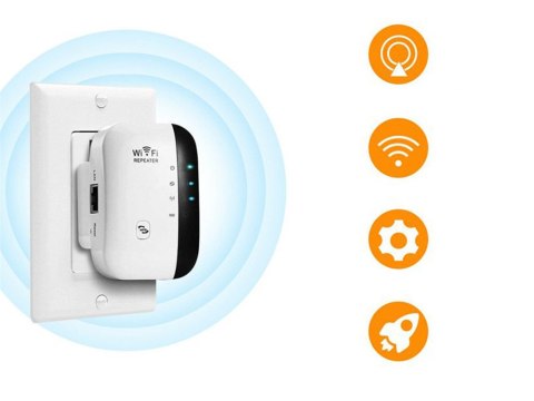 Wzmacniacz sygnału wi-fi mocny repeater 300mb/s Wzmacniacz sygnału wi-fi mocny repeater 300mb/s