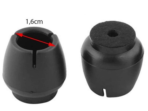 Nakładki na nogi krzesła filc 12-16mm czarne 16szt Nakładki na nogi krzesła filc 12-16mm czarne 16szt