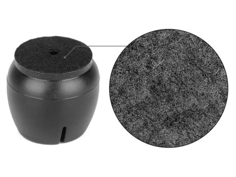 Nakładki na nogi krzesła filc 12-16mm czarne 16szt Nakładki na nogi krzesła filc 12-16mm czarne 16szt