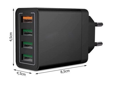 Szybka ładowarka sieciowa 4xusb quick charge 3.0 Szybka ładowarka sieciowa 4xusb quick charge 3.0