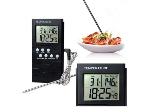 Termometr kuchenny sonda zegar lcd do mięsa Termometr kuchenny sonda zegar lcd do mięsa