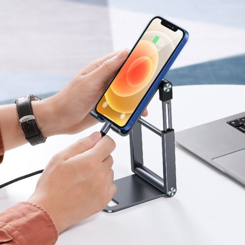 SKŁADANA PODSTAWKA STOJAK POD SMARTFON STATYW NA TELEFON SZARY SKŁADANA PODSTAWKA STOJAK POD SMARTFON STATYW NA TELEFON SZARY