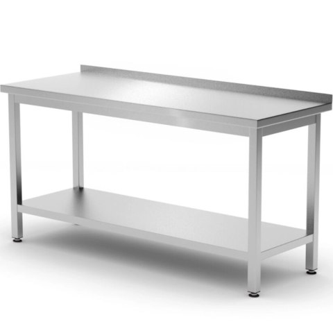 STÓŁ BLAT ROBOCZY PRZYŚCIENNY Z RANTEM PÓŁKĄ BUDGET LINE STAL 1200 X 600 X 850 MM - HENDI 817285 STÓŁ BLAT ROBOCZY PRZYŚCIENNY Z RANTEM PÓŁKĄ BUDGET LINE STAL 1200 X 600 X 850 MM - HENDI 817285