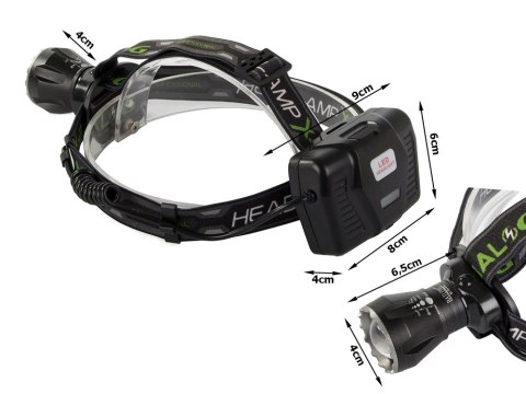 Latarka czołowa bailong led xhp160 powerbank zoom Latarka czołowa bailong led xhp160 powerbank zoom