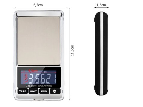 Waga jubilerska elektroniczna precyzyjna 500g/0,01 Waga jubilerska elektroniczna precyzyjna 500g/0,01