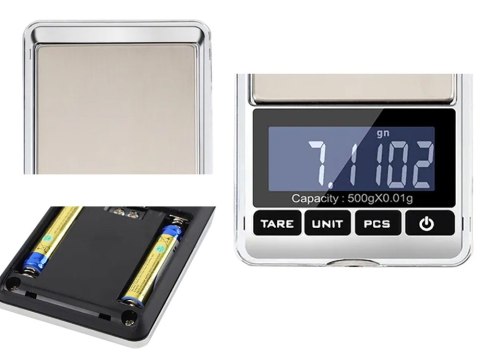 Waga jubilerska elektroniczna precyzyjna 500g/0,01 Waga jubilerska elektroniczna precyzyjna 500g/0,01