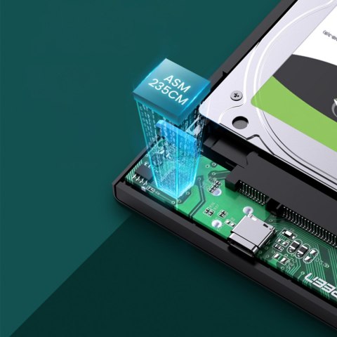 OBUDOWA KIESZEŃ NA DYSK SATA 2.5'' 6TB USB-C 3.0 CZARNY OBUDOWA KIESZEŃ NA DYSK SATA 2.5'' 6TB USB-C 3.0 CZARNY