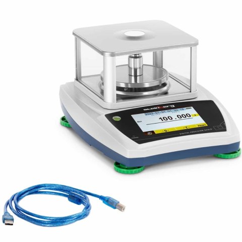 WAGA LABORATORYJNA ANALITYCZNA ZE SZKLANĄ OSŁONĄ PANELEM DOTYKOWYM LCD 200 G / 0.001 G WAGA LABORATORYJNA ANALITYCZNA ZE SZKLANĄ OSŁONĄ PANELEM DOTYKOWYM LCD 200 G / 0.001 G