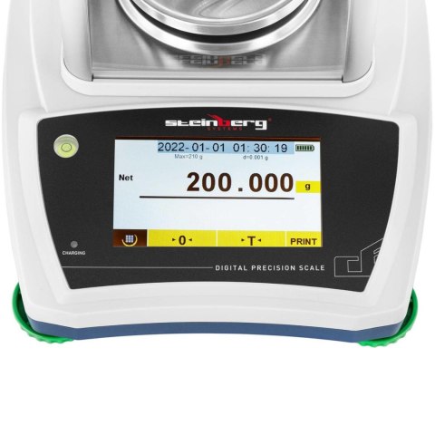 WAGA LABORATORYJNA ANALITYCZNA ZE SZKLANĄ OSŁONĄ PANELEM DOTYKOWYM LCD 200 G / 0.001 G WAGA LABORATORYJNA ANALITYCZNA ZE SZKLANĄ OSŁONĄ PANELEM DOTYKOWYM LCD 200 G / 0.001 G