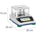 WAGA LABORATORYJNA ANALITYCZNA ZE SZKLANĄ OSŁONĄ PANELEM DOTYKOWYM LCD 200 G / 0.001 G