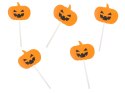 Dekoracja halloween na ciasto tort na babeczki piker party papier patyczki