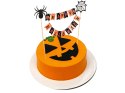 Dekoracja halloween na ciasto tort na babeczki piker topper girlanda papier