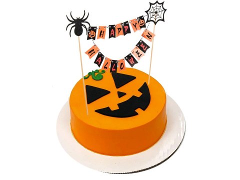 Dekoracja halloween na ciasto tort na babeczki piker topper girlanda papier Dekoracja halloween na ciasto tort na babeczki piker topper girlanda papier