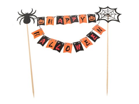 Dekoracja halloween na ciasto tort na babeczki piker topper girlanda papier Dekoracja halloween na ciasto tort na babeczki piker topper girlanda papier
