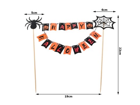 Dekoracja halloween na ciasto tort na babeczki piker topper girlanda papier Dekoracja halloween na ciasto tort na babeczki piker topper girlanda papier