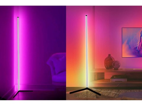 Lampa stojąca podłogowa narożnikowa rgb led nocna do sypialni aplikacja 1m Lampa stojąca podłogowa narożnikowa rgb led nocna do sypialni aplikacja 1m