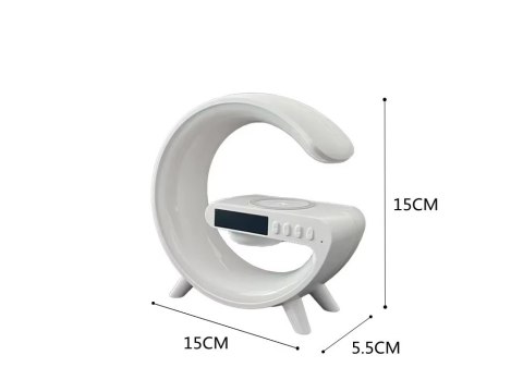 Lampka led rgb gamingowa ładowarka indukcyjna głośnik budzik radio zegar Lampka led rgb gamingowa ładowarka indukcyjna głośnik budzik radio zegar