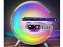 Lampka led rgb gamingowa ładowarka indukcyjna głośnik budzik radio zegar